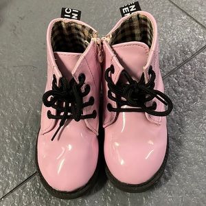 Dinimigi Childrens Rain Light Pink/Blk Boots Size 25 (8-8.5)